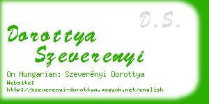 dorottya szeverenyi business card